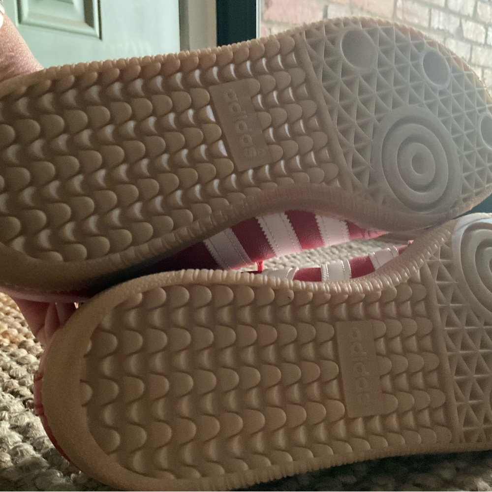adidas Red Samba Sneakers with White Stripes - Picture 10 of 11